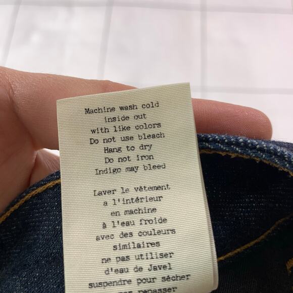 Rag & Bone Shorts Womens 26 Blue Resin Lace Up Denim Dark Wash Casual Comfort - Picture 6 of 11